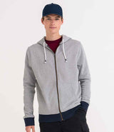 EA051 Heather Grey/Navy Model