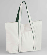 W952 Soft White/Bottle Green Front